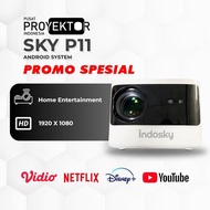 PUSAT PROYEKTOR INDONESIA - PROYEKTOR INDOSKY P11 PRO 500 ANSI LUMENS