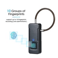 factory Waterproof Anti-Theft Security Padlock Smart Fingerprint Lock USB Rechargeable Keyless Door
