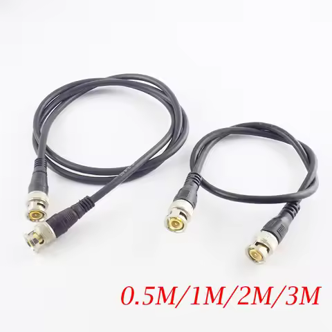 0.5M/1M/2M/3M BNC Male To Male Adapter Cable For CCTV Camera BNC Connector 75ohm Cable Camera BNC Ac