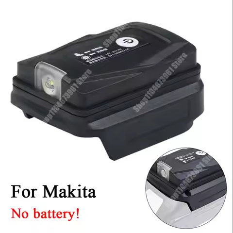 Adapter LED Lights Lamp Flashlight Torch USB Mobile Phone Charger For Makita 18V Li-ion Battery BL18