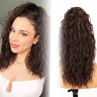 Suitable for curly hair、Ponytail Hair Extensions for Wavy and Curly Hair，Ponytail Wig Real Hair，Wig 