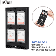 KIWIFOTOS SD Memory Card Case Storage Box For Icro SD CF EXpress Type A CF EXpress Type B XQD Cards 