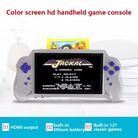 7 inch Retro Handheld Game Console For NES Game Support Home Game Cartridge Game Console Double Wire