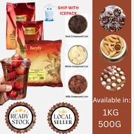 [READY STOCK] Beryls Chocolate Compound Coins Milk/Dark Coin/White 1kg/500g /Coklat Beryl's /Baking 