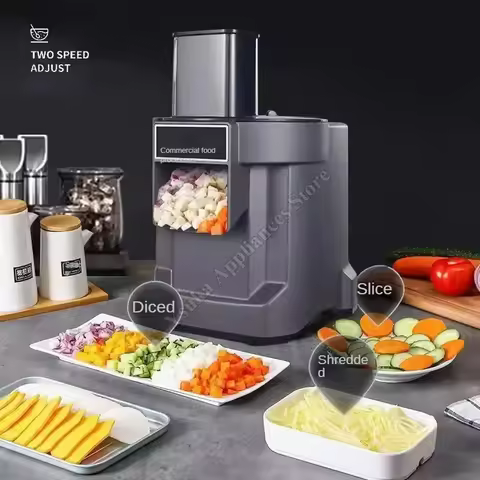 Commercial Automatic Vegetable Cutter Carrot Potato Chopper Slice Shred Diced Quickly Cutting Machin