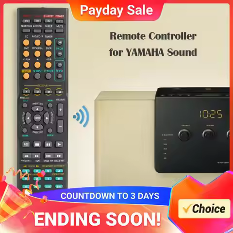 Black Universal Replacement Remote Control for Yamaha RAV315 RX-V363 RX-V463 Compatible with RX-V650