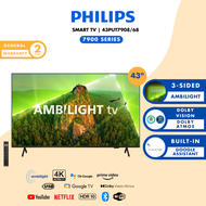 Philips 43" 7900 Series Smart TV 4K Ambilight Ultra HD LED TV 43PUT7908 43PUT7908/68