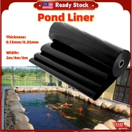 6m width Black Roll Fish Pond Liner Thick Pelapik Kolam Garden Pools HDPE Membrane Reinforced Guaranty Landscapin
