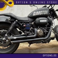 QJMotor SRV250 Vance & Hines Full System Exhaust with Heat Shield Harley Silencer Removable