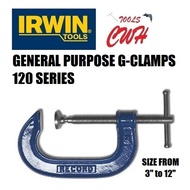 3"-12" IRWIN GENERAL PURPOSE G C CLAMP 120 SERIES WOOD HOLDING CLAMPS CLAMPING ------------ REMAX TO