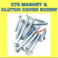 C70 MAGNET COVER SKREW & CLUCTH COVER SKREW HONDA C70 MAGNET & CLUTCH COVER SCREW C70 ENGIN COVER BO