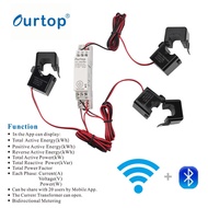 3 Phase Wifi Smart Energy Meter With Current Transformer Clamp Voltmeter Ammeter Voltmeter Ammeter-&