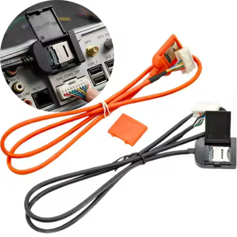 20-Pin Car RCA AUX-IN/OUT Cable with SIM Slot for Android Stereo Radio Head Unit Multimedia Gps 4G 2
