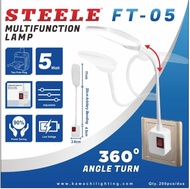 Lampu Baca  LED Colok Dinding Multifungsi Sakral On/Off Bisa Dilipat Flexibel 360 Derajat Steele FT-05 Lampu Tidur Atau Lampu Meja Belajar