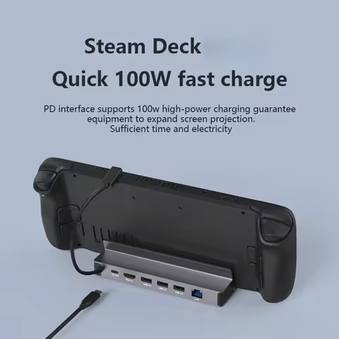 USB C Docking Station for Steam Deck & ROG Game Docking 4K@60Hz DP HDMI-compatible Gigabit Ethernet 