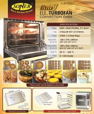 Soner ELITE3 Electric Convection Oven (Turbo Fan)