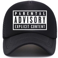 HIGH QUALITY PARENTAL ADVISORY EXPLICIT CONTENT Mesh Cap Net Cap Trucker Hat Baseball Cap
