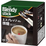 【Made in Japan】AGF Blendy Stick Espresso au Lait 100pcs [Coffee Stick] [ Light Sugar ］【Direct from J