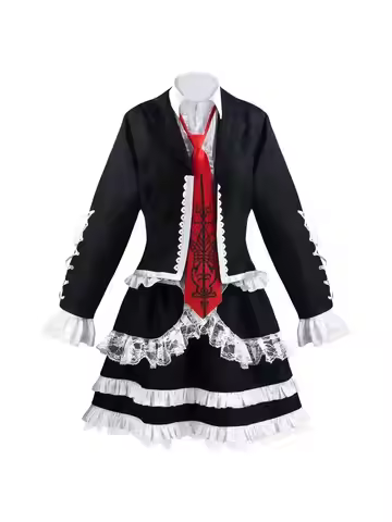 Danganronpa Cosplay Costume Celestia Ludenberg Suit School Uniform Gothic Lolita Dress Women Hallowe