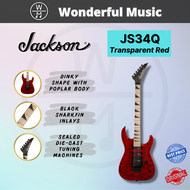 Jackson FSR Dinky JS34Q DKA-M Electric Guitar, Transparent Red