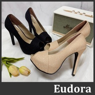 [Eudora] Fish Mouth High Heels Platform Stiletto Glitter Heel Bridal Shoes Bridesmaid