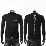 Armani Exchange original EA7 long sleeved bottoming shirt classic  casual pure cotton round neck men