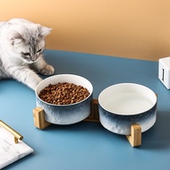 Ceramic Cat Bowl Double Bowl Dog Bowl Cat Food Bowl Dog Dog Water Cat Food Bowl Pet Food Bowl One Anti-Upset