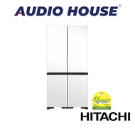 HITACHI R-WB780VMS3X-MGW  645L 4 DOOR FRENCH BOTTOM FREEZER FRIDGE  MATT GLASS WHITE 1 YEAR WARRANTY