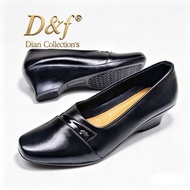 Women's Loafers Work Shoes Office Shoes 5cm Heel Shoes d&f 448 Black