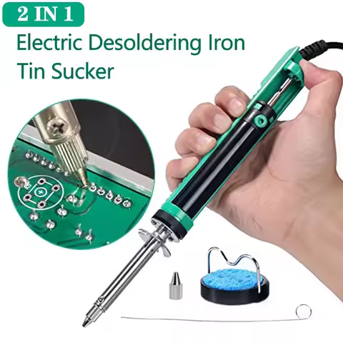 YIHUA 929D-V Tin Sucker Electric Desoldering Iron Solder Sucker Desoldering Pump With Nozzles Throug