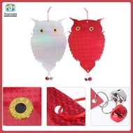 2Pcs Reflective Plastic Bird Repelling Owls Assorted Colors for Garden Patio Decor