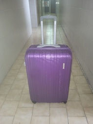 Beverly Hills Polo Club 28吋 紫色硬殼行李箱 TSA鎖 + 全新輪子 二手 luggage