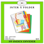 INTER X FOLDER - Index Divider Inter X Folder 5 Tab Mix Color B5 - Set
