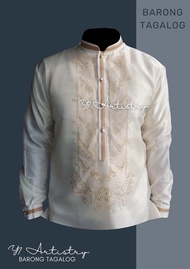 Men's Barong Tagalog (Beige/Cream)