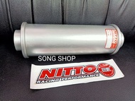 ท่อพักไอเสีย พักกลาง Nitto สูตรเกียร์ออโต้ ใส้ดัดวน เครื่องยนต์เบนซิน (หม้อพักเหล็ก)