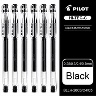 6 Pcs PILOT Gel Pen HI-TEC-C Financial Accounting Special Pens BLLH-20C3/C4/C5 Very Fine 0.25/0.3/0.