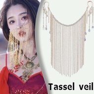 Gold Headpiece Chain Veil Hanfu Accessories Gold Chain Niqab Bridal Headpiece Cleopatra Headpiece/