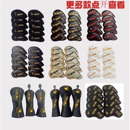 Golf Club Cover Iron Cover PU Iron Cover Flannel Cap Cover Golf Iron Set Head Cover
