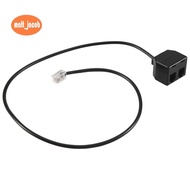 RJ9 4P4C Male To Dual Female Ports Connector Telephone Adapter Cable Wire Telephone extension Cord