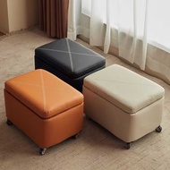 Shoe Changing Stool with Wheels Storage Stool Coffee Table Stool Storage Stool Storage Low Stool