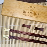 訂造客製化個人化刻字筷子 結婚禮物回禮 商務退休公司周年入伙