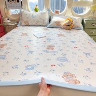 Free Shipping💓Taiwan Ready Stock💓Printed Carbon Ice Silk Cool Mat Cool Mat Cool Mat Cool Mattress Ic