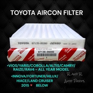 AIRCON FILTER TOYOTA VIOS ALL YEAR MODEL / OLD FORTUNER / INNOVA / HIACE / HILUX 2004-2015 INNOVA