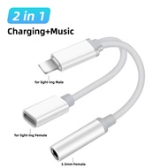 FONKEN 2 in 1 Lightning Audio Adapter Splitter Converter Lighting To 3.5MM Jack/iOS Earphone Jack Ad