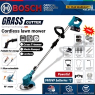 BOSCH  Cordless Grass Cutter 9980VF Lawn mower 2Battery - Telescopic Shaft, Quick Blade Change, Ligh