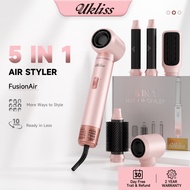 Ukliss Hair Dryer Brush 5 In 1 Multifunctional Comb Automatic Styler Hair Curler Straightener 630 Mi