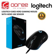 LOGITECH G403 HERO RGB LIGHTING LIGHTSYNC WIRED GAMING MOUSE WITH HERO 16K SENSOR AND SIX PROGRAMMAB