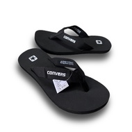 HITAM Flip Flops C0NV3RS basic Black stap Webbing With Sole