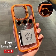 Free Metal Lens Ring】Aluminum Alloy Bracket  Engine Hood Shockproof Anti Drop Clear Caing for iPhone