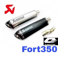 Akrapovic Exhaust QJ Motor Fort 350 Ekzos Tabung Long Pipe Fort350 Fortress SCOOTER QJMOTOR Accessor